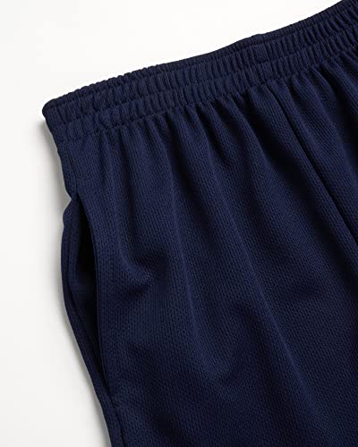 Mad Game Boys' 5 Pack Shorts Mesh Active Performance Basketball Shorts With Pockets (Size: 8-18), Size 16-18, Black/Black/Red/Royal/Navy #TOP2