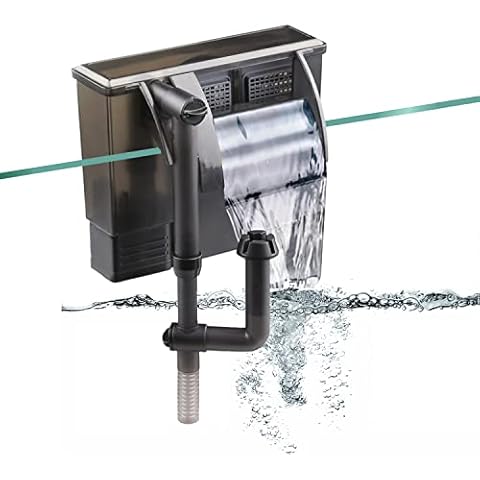 Craftsboys Fish Tank Filter, Super Silent External Aquarium Filter, Zero Noise, Removes Oil Film, Watefall (5W 400L/H) Cover