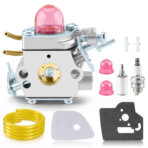 531127910 Carburetor Compatible with Husqvarna 130C 130L String Trimmer 330LK Straight Shaft Gas Trimmer with Air Filter Turn Up Kits Fuel Line Filter Sets