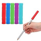  Toppers De Lápiz De Masticación De Silicona, Juguete De Masticación Sensorial Infantil Para Bebé Seguro De Silicona Chupete De Bebé Para Morder Alivio De La Dentición(Azul)