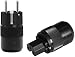 Produktbild Highend Schukostecker+ IEC 320 Kaltgerätestecker Socket Power Plug Buchsen für DIY Netz Power Kabel (Rhodium Plated)