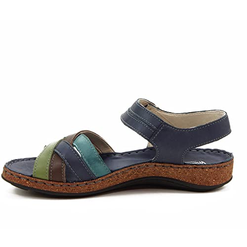 WALK & FLY - SANDALIA 43170-BLM para: Mujer color: AZUL MARINO talla: 36