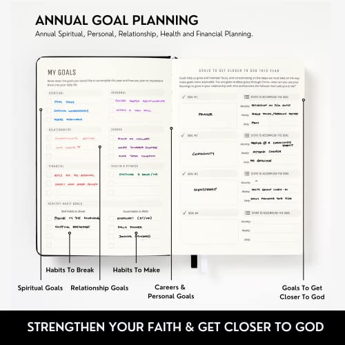 2023 Christian Planner, Bible Journal & Prayer Journal | Daily Christian Planner 2023 For Women & Men With Weekly & Monthly Planning | Perfect Christian Gift, Christian Journal & Bible Planner | 12 Month A5 Size (Blush Pink) #TOP6