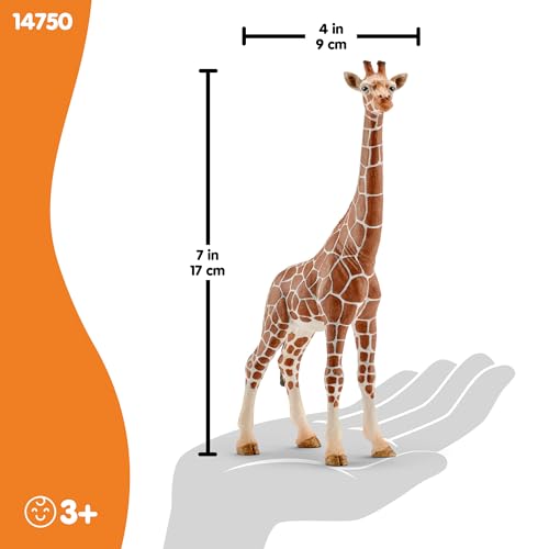 Schleich Wild Life - Realistic 7" Giraffe Animal Toy - Durable Giraffe Figurine for Educational Screen-Free Play - African Safari Wildlife Rescue Animal Figure - Boys and Girls 3+ | 14750