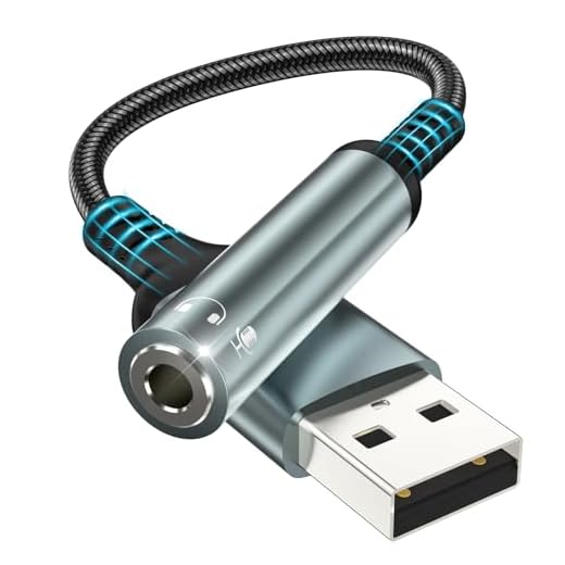 bakibo Adaptador USB a Jack 3.5 mm, Tarjeta de Sonido Externa USBA a Audio 3,5 mm Cable DAC Adaptador Jack a USB para Auriculares y Micrófono Compatible con PC Portátil Laptop Ordenador PS5, Negro