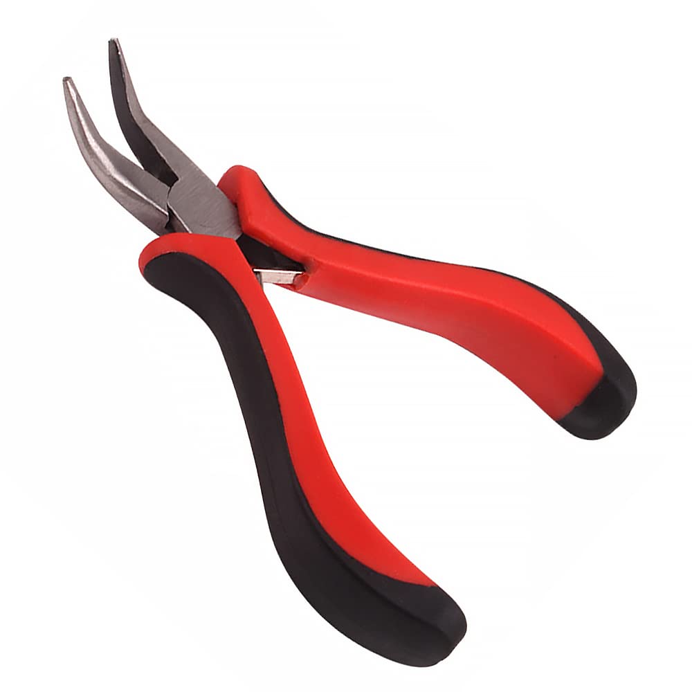 Mini Bent Nose Plier for Beading Jewelry Making and Crafts - Hand Tools Fine Pliers Functional Professional Tool