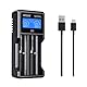 18650-akku-Ladegerät XTAR VC2L, 21700 Intelligentes Ladegerät mit 2 Steckplätzen und LCD-Display USB C Ladegerät for für 3,6V 3,7V Batterie und 1,2V AA AAA Batterie