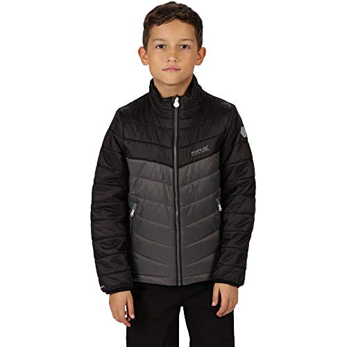 Image of Regatta Junior Freezeway II Lightweight Holographic Metallic Finish with Durable Water Repellent Finish And Insulation Jacket - Magnet/Black, 5-6