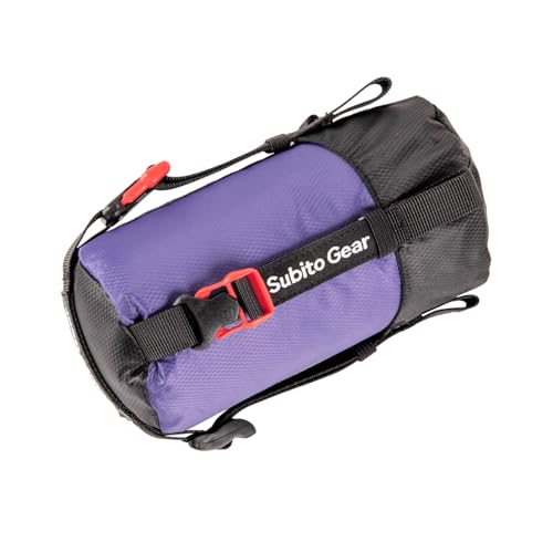 Ultra-light Compression Stuff Sack, 70D Nylon Sleeping Bag Stuff Sack 1L/5L/7L/17L/25L Compression Bag Space Saving Gear for Camping Hiking Backpacking (Purple 1~2L) - Thumbnail 2