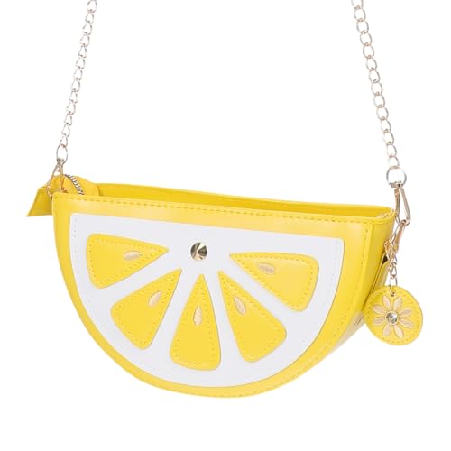 Porte-monnaie citron en cuir et petit sac pastèque pour fillette