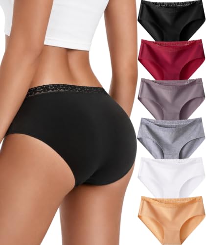 Image of READY TO LOVE Cotton Underwear for Women 6Pack Sexy Bikini Panties Clothing