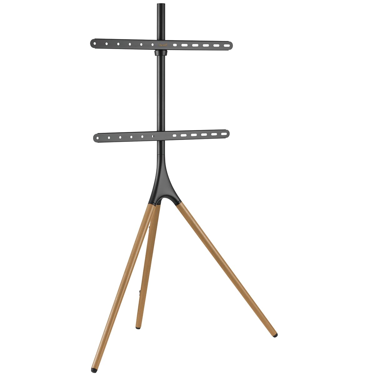 My wall HT22L TV-Standfuß höhenverstellbar, TV Ständer für 32 – 75 Zoll (81,3-190,5 cm), Drehbar, Holzdesign