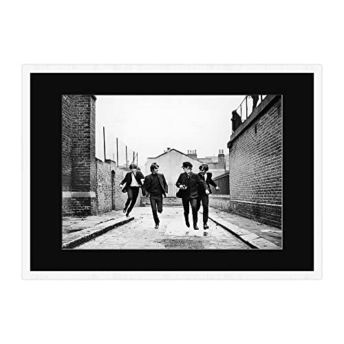 Affiche The Beatles – Affiche The Beatles – A Hard Day’s Night – Cadre Bois Avec PassePartout | A3 (41.9×29.6cm), Black… - Les Beatles, Paul McCartney, John Lennon, RIngo Starr, George Harrison Affiche The Beatles - Affiche The Beatles - A Hard Day's Night - Cadre Bois Avec PassePartout | A3 (41.9x29.6cm), Black…