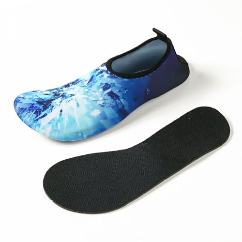 Graffiti Print Water Shoes for Women Men Quick-Dry Aqua Socks Swim Beach Barefoot Yoga Exercise Wear Sport Accessories Pool Camping Must Haves Adult Youth Size3