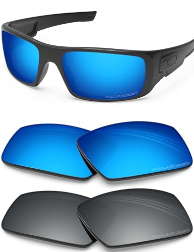 Image of BLAZERBUCK 2 Pairs Polarized Replacement Lenses for Oakley Crankshaft Sunglasses