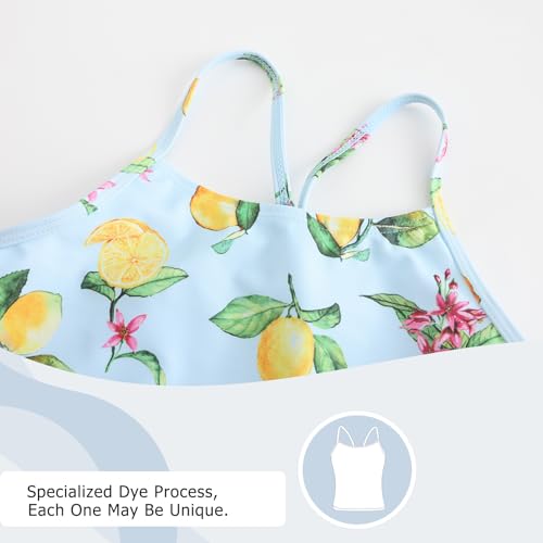 Image of Girls Two Piece Tankini Swimsuits Tie Dye Bathing Suit Kids Hawaiian Swimwear Set 3-16 Years