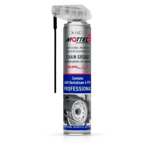 XADO Mottec Professional Off-Road Motorcycle/Dirt Bike Dirt Repellent Rally Chain Grease (Spray, 200ml) (Rally)