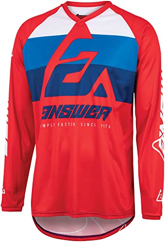 Answer Racing 447524 Youth A23 Syncron CC Jersey: Red/White/Blue, S