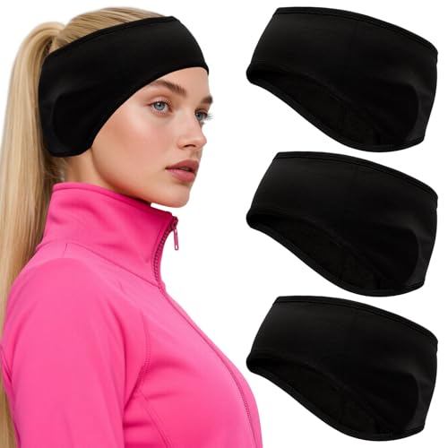 Winter Stirnband Set, 3 Stück, Sport Ohrenwärmer für Damen und Herren, Winddicht, zum Joggen Laufen Wandern Radfahren (3 Schwarz) Winter Stirnband Set, 3 Stück, Sport Ohrenwärmer für Damen und Herren, Winddicht, zum Joggen Laufen Wandern Radfahren (3 Schwarz)