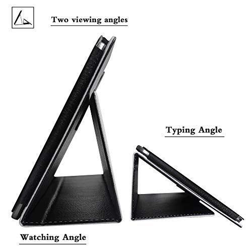Zte K92 Primetime Case,Mama Mouth Pu Leather Folio 2-Folding Stand Cover With Stylus Holder For 10.1" Att Primetime/Zte K92 Primetime Tablet,Black #TOP4