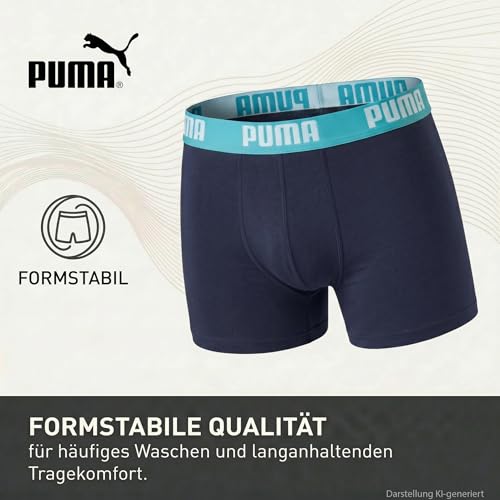 Puma Children Unisex Boxer Unterwäsche, Blau, 122-128 EU – Ansicht 3