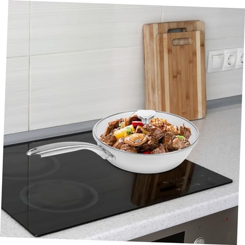 Wok pequeño de cerámica antiadherente UPKOCH para cocinas miniatura 3