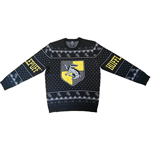 Harry Potter Men's House Crests Ugly Christmas Sweater - Gryffindor, Slytherin, Ravenclaw, Hufflepuff Available