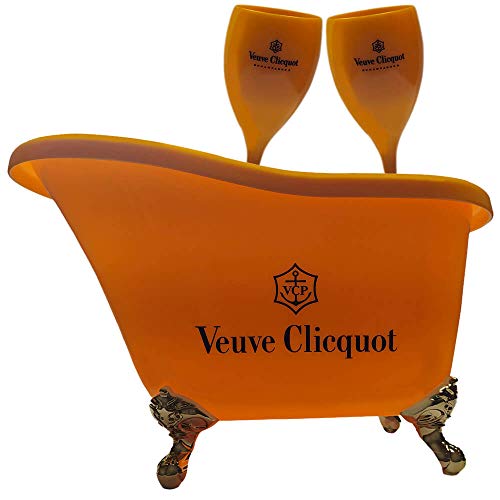 Banheira Champanheira Veuve Clicquot + 2 Taças Champanhe