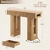 Mesa consola Unikito de 39 pulgadas con cajón de almacenamiento y tomas de corriente, diseño estriado | Carga USB-C, mesa de sofá estrecha para detrás del sofá, mesa de entrada versátil para entrada, pasillo, vestíbulo, sala 6