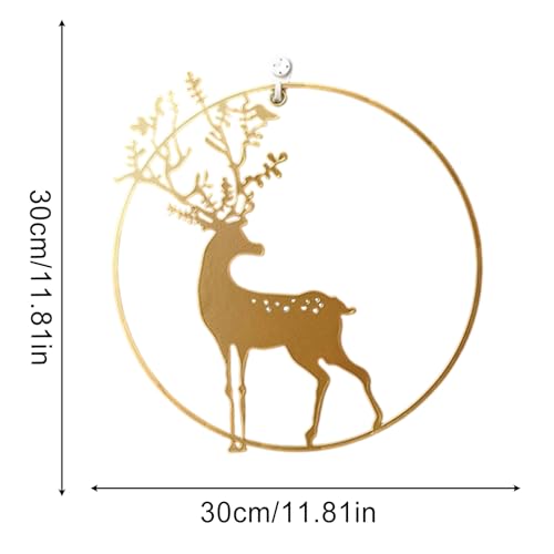 Tableau de cerf métallique rustique de haute précision pour intérieur moderne