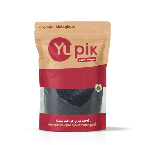 Yupik Organic Ancient Black Rice, 1 kg, Gluten-Free, Non-GMO, Vegan, Kosher, Short Grains, Salt-Free, Source of Fiber, Easy Preparation, Ideal for Recipes, Side Dishes, Salads & More