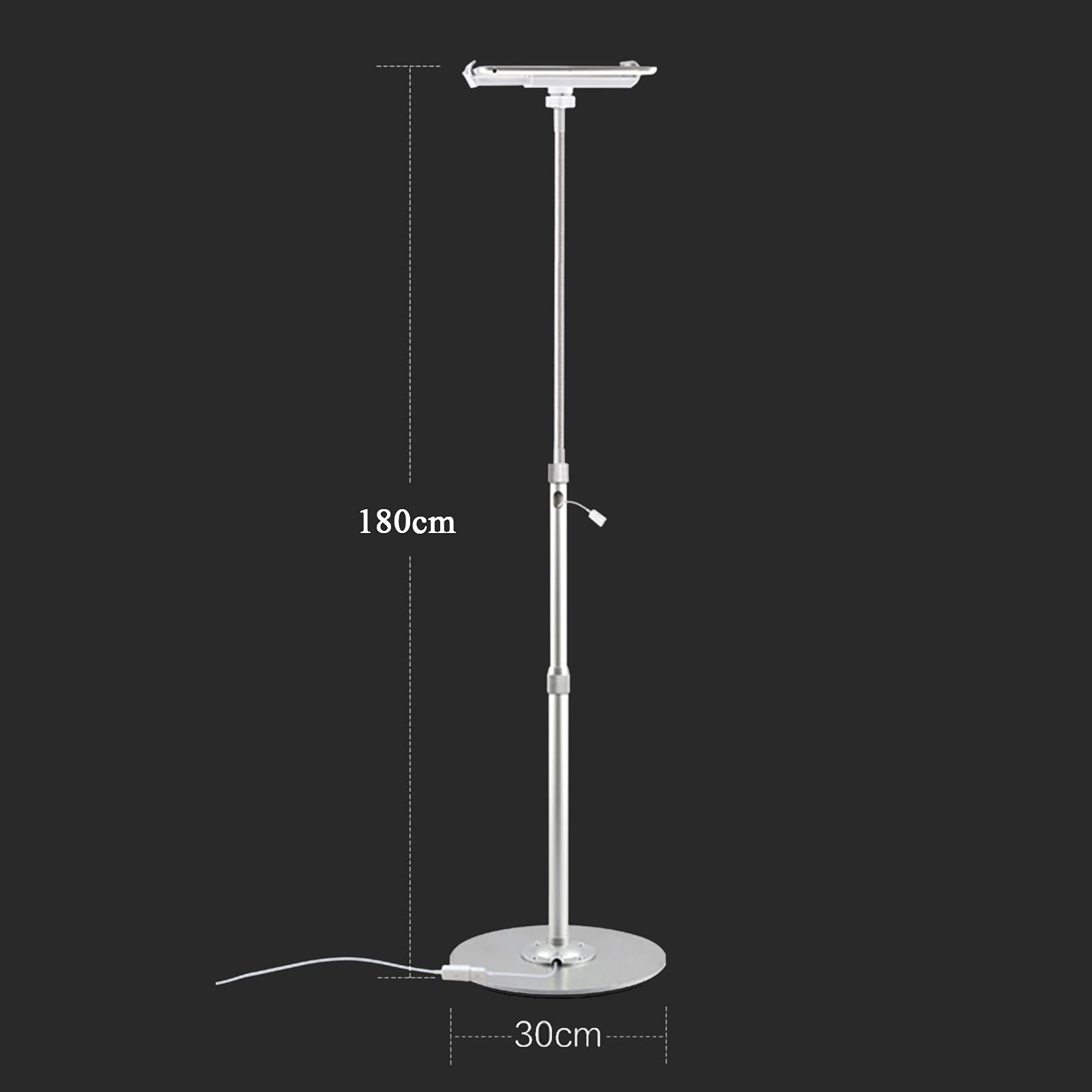 Tablet Bodenständer Schwanenhals Handy Halterung mit Ladekabel, Winkel Höhe einstellbar, Universal Halter kompatibel mit iPhone Samsung iPad Tablet 3.5"-13"