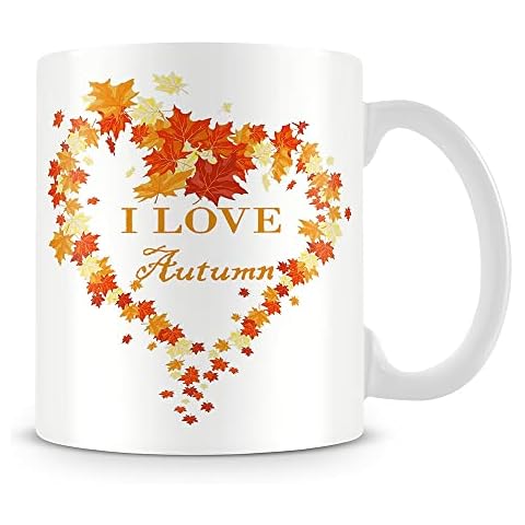 Giftme Autumn Leaves Heart Mug Cover