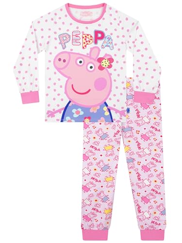 Peppa Pig - Peppa Pig Pyjama, Pyjamas Fille A Manches Longues, Pyjama Peppa Pour Enfants, Ensembles Pyjamas Fille, Rose 3-4 Ans