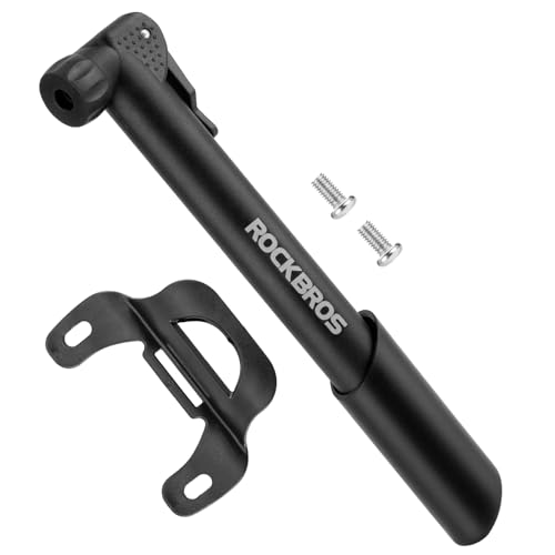 Image of ROCKBROS Portable Bike Pump Mini Hand Pump with Presta /Schrader Valve 80 PSI Bicycle Air Pump for Bikes (Road /Mountain), Electric Bikes & Balls