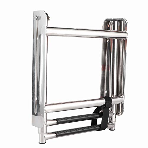 Escalera telescópica para piscina de 2 peldaños acero inoxidable miniatura 7