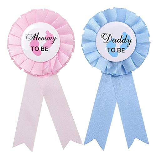 Gender Reveal Button Pins,2 Pezzi Baby Gender Reveal Pins, Daddy And...
