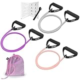 Resistance Exercise Bands Set with Handles Workout Bands for Physical Therapy, Strength Training, Mu