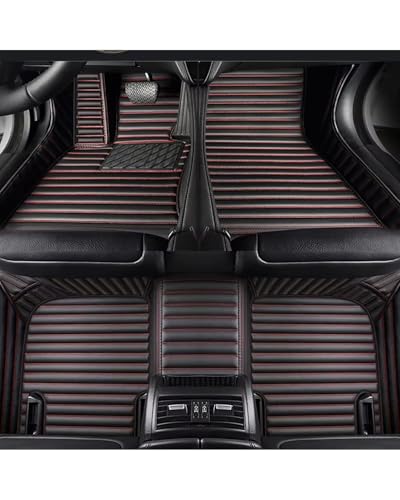 Alfombrillas para Serise 1 Cabriolet E88 2007-2014, Alfombrillas para El Suelo del Coche, Alfombras para El Pie, Accesorios para El Coche(Black Red Stripes,RHD)