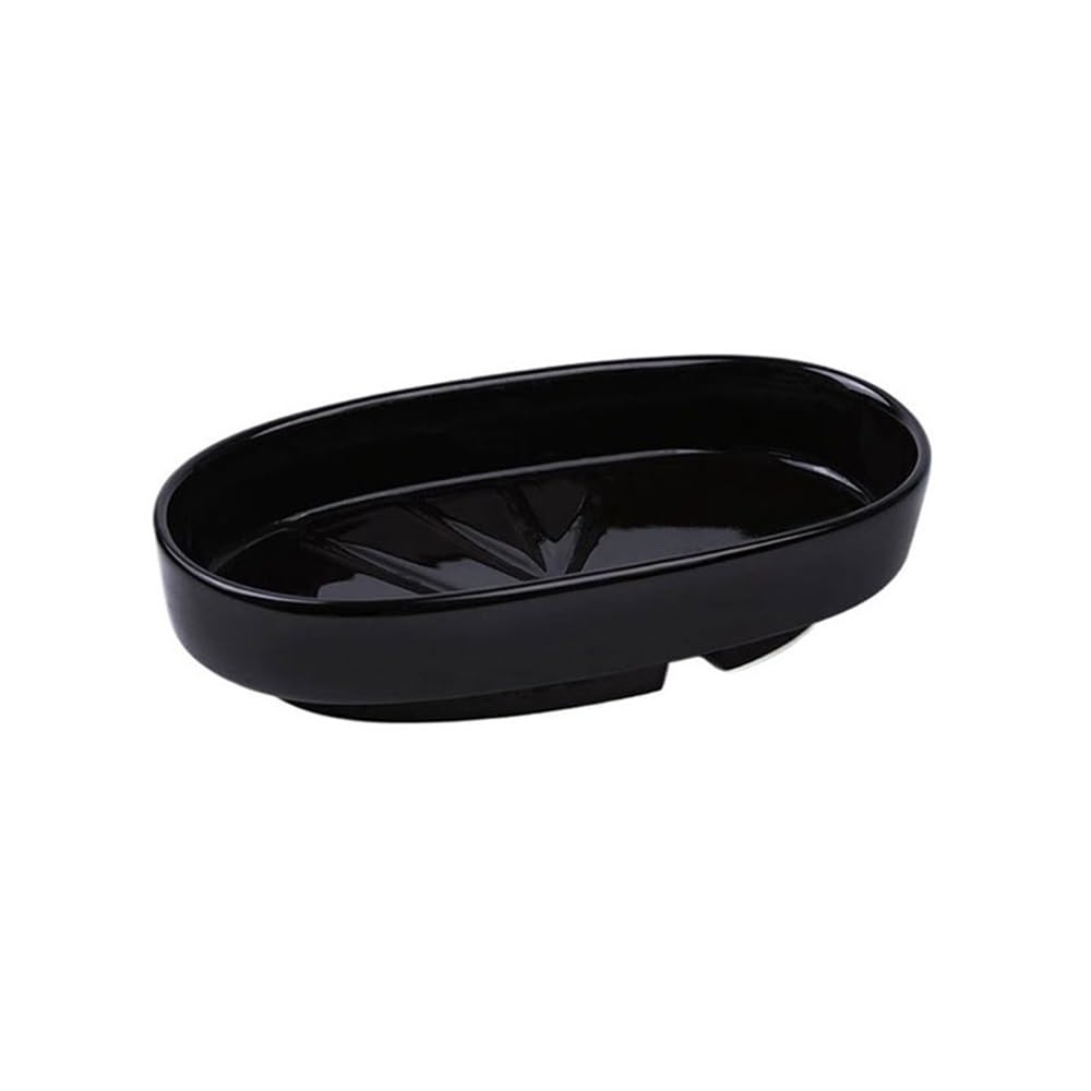 K5C7S3W9D6 plant dish saucer Hydroponic Plant Saucer, Elliptical Ceramic Desktop Flower Pot Pallet Drip Trays(Black)
