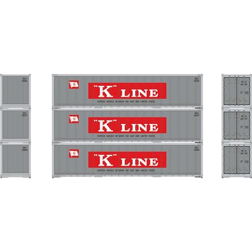 Athearn HO 40' Smooth Side Containers, KKLU #1 (3), ATH63393