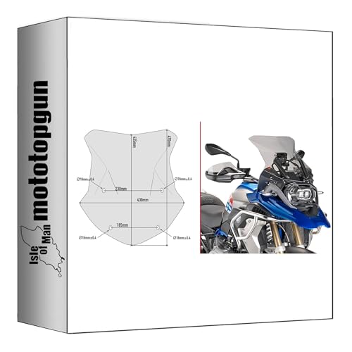 Bulle fumée 5124d GIVI avec support pour moto BMW R 1200 GS 2016-2018