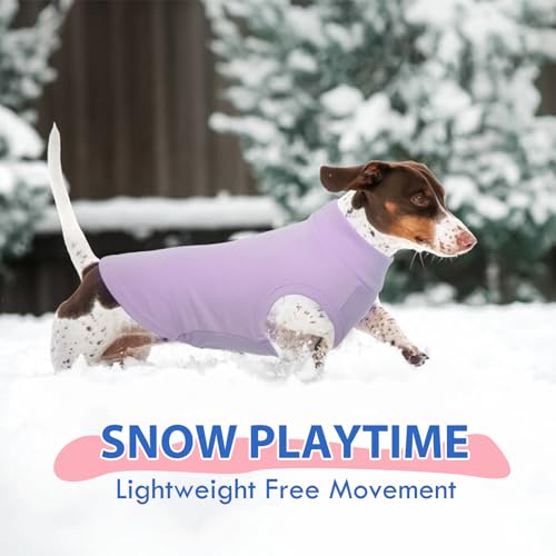 Image of Warm Fleece Dachshund Clothes for Medium Dogs, Purple, XL | Soft dachshund sweater for Long-Body Dogs, Lightweight Pullover Vest for Indoor Daily Wear,dachshund vest