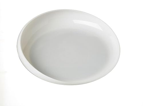 Sammons Preston 8 Inch Round Scoop Dish with Non Skid Rubber Bottom for Elderly and Disabled