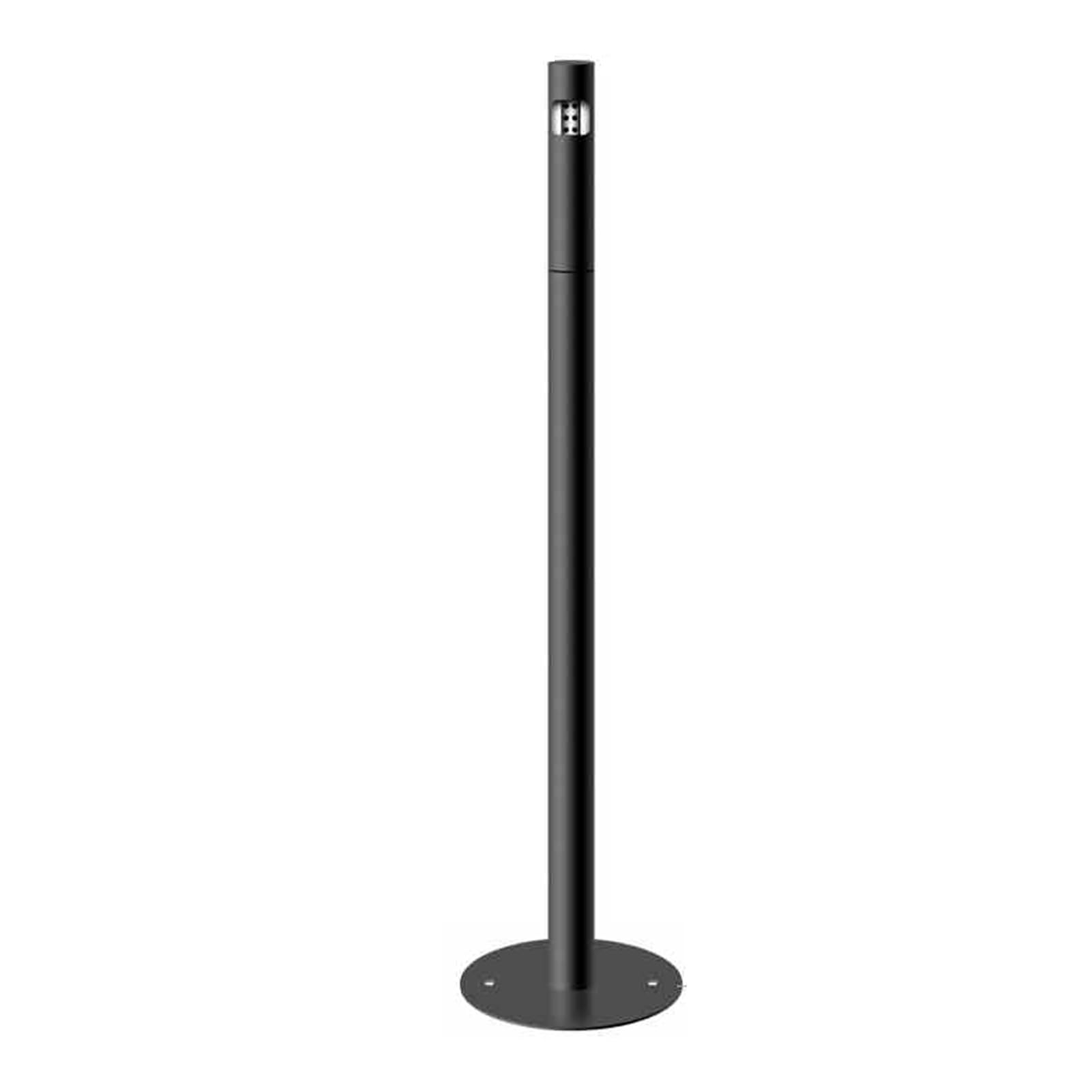 Freestanding Stainless Steel Detachable Trash Can, Floor-Standing Cigarette Butt Collection Bin, Suitable For Public Smoking Areas(Black)