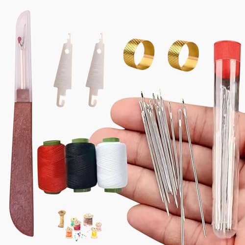 37PCS Sewing Tool Set,Needles Thread Hand Repair Tools,Portable DIY Hand Made Craft Set,Needle and...