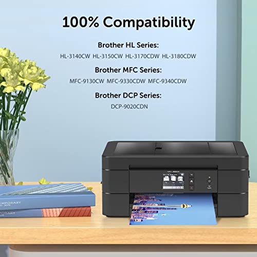 Image of TN221 TN225 Toner Cartridge High Yield Replacement for Brother TN 221 TN 225 Compatible with MFC-9130CW HL-3170CDW HL-3140CW HL-3180CDW MFC-9330CDW (2 Black, 1 Cyan, 1 Magenta, 1 Yellow, 5 Pack)