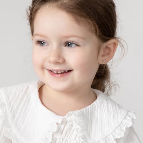 925 Sterling Silver Elegant & Classic 3mm-4mm Tiny Ball Screw Back Stud Baby Earrings - Quality Round Shaped Girl's Earrings Excellent for Babies, Toddlers & Young Girls4