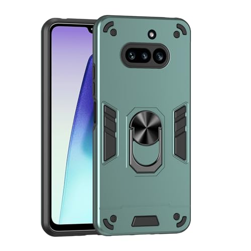 For Nothing Phone 4A Phone Case with Kickstand & Shockproof Military Grade Drop Proof Protection Rugged Protective Cover PC Matt