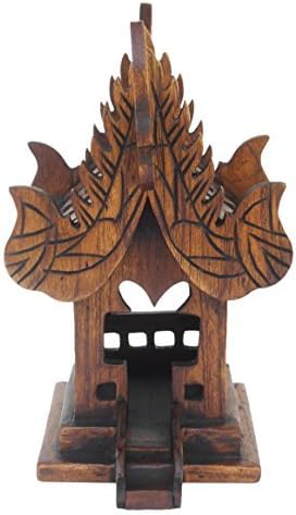 SMALL7 Samoraphum Thai Handmade Small Teak Wood Spirit-House by phuketshop